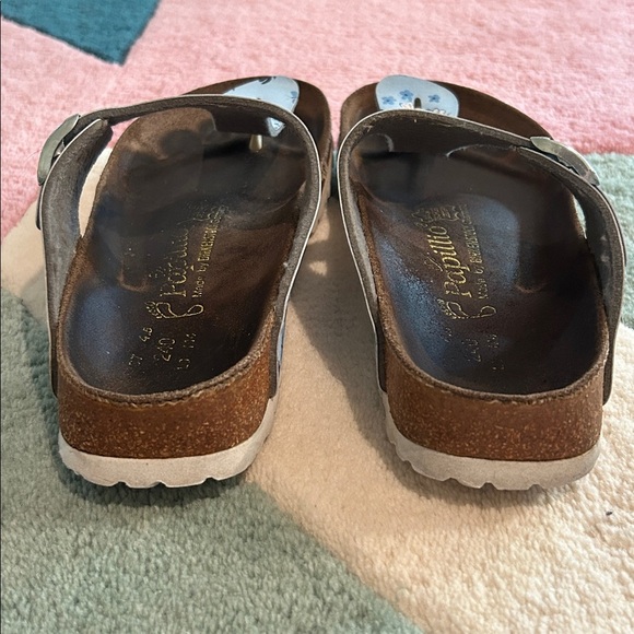 Birkenstock Papillio Gizeh Thong Leather Sandals Floral Butterflies Blue - Picture 4 of 17